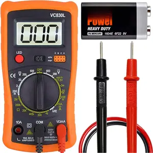 Digital Multimeter, Multimeter with AC DC Voltmeter & Ohm Volt Amp Tester, Multifunction  Tester, Pocket Meter with Backlight Tests Wire,  Tester Measure  Current Resistance Diode