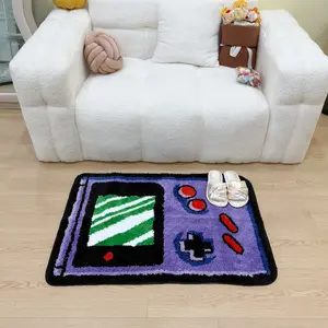 Vintage Game Machine Tufting Rug, Classic Handheld Console Mat, Gaming Bedside Blanket, Non-Slip Home Decor Foot Pad, Retro Collectible Carpet, Soft Washable Rugs, Super Soft Rug, Decorative Rug