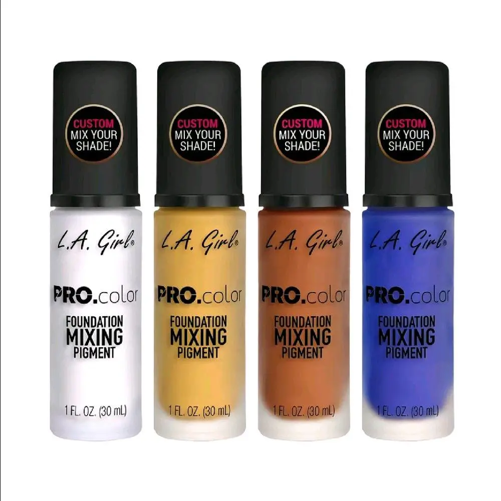 L.A. Girl PRO.color Foundation Mixing Pigment, Color Correcting Liquid Cosmetic for Customizing Foundation, Makeup Base for All Skins, 30ml, Color Correcting Makeup Base And Primers, Customizable Coverage, Custom Tint, Blendable Makeup Base And Primers