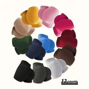 Hijesse TCVC Sporty Women's Plain High Waist Skinny Sports Shorts Seamless Knit Peach Butt Effect Tight Fit Breathable Gym Clothing for Yoga Gym Workout Running 12-Counts