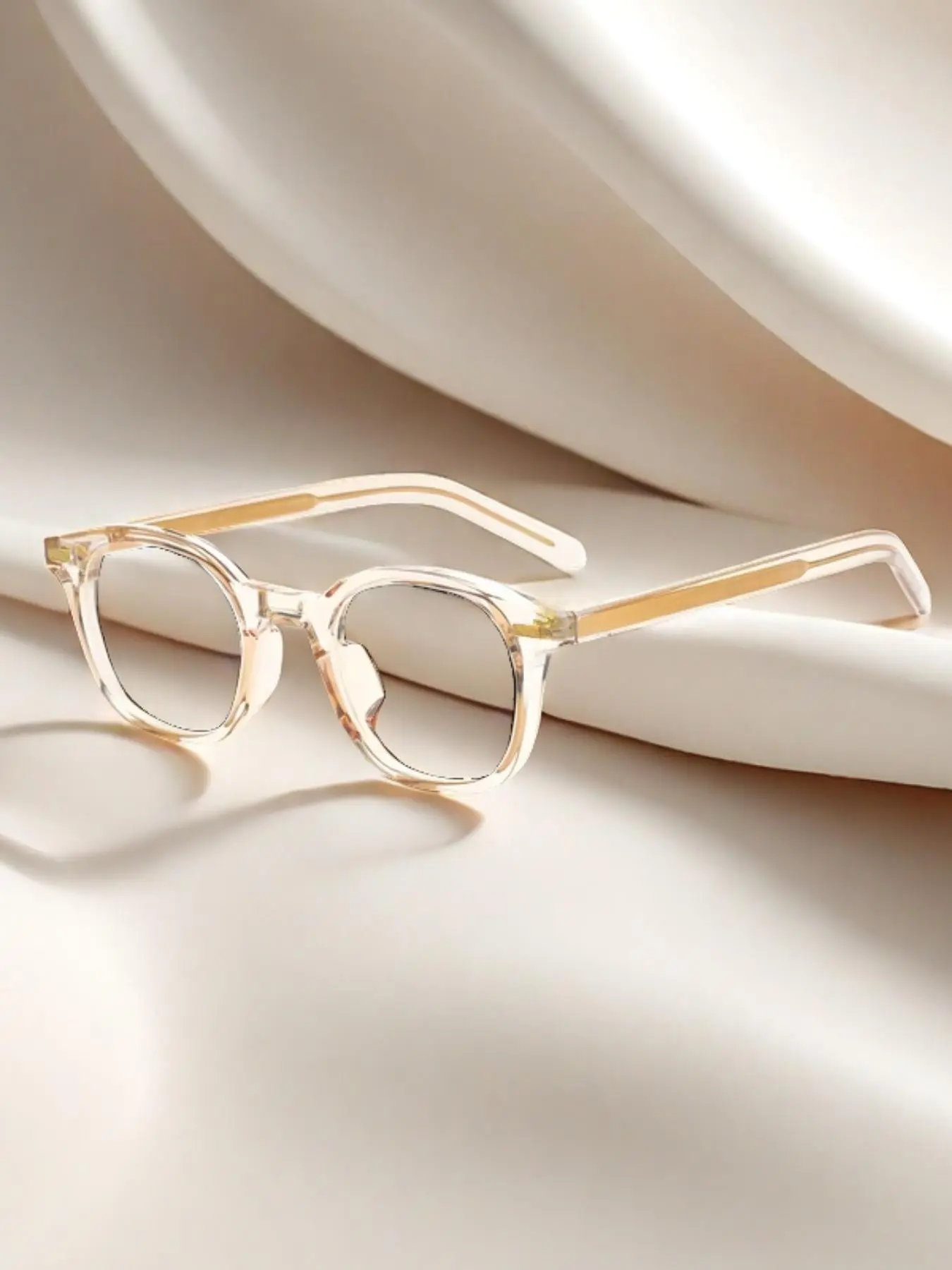 Vintage Rectangle Frame Anti- Light Eyeglasses, Lightweight Full-frame Design Eyeglasses for Women & Men, Fashion Eyeglasses for Work, Daily Clothing Decor
