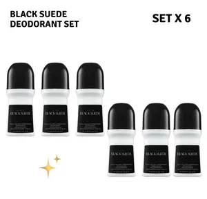 Black Suede Roll-On Deodorant Set By AVON 6-Pack Long-Lasting Fresh Protection