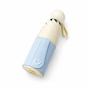 6-Bone Automatic Folding Umbrella, Mini Pocket Umbrella, Upf 50+ UV Protection, Lightweight Rain and Sun Umbrella, Portable Windproof Waterproof Umbrella, Whimsical Umbrella, Foldable Umbrella, Fully Automatic Umbrella, Rainproof Umbrella