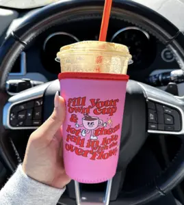 "Fill Your Own Cup" Iced Coffee Coozie / Matcha Coozie / Drink Sleeve / Koozies