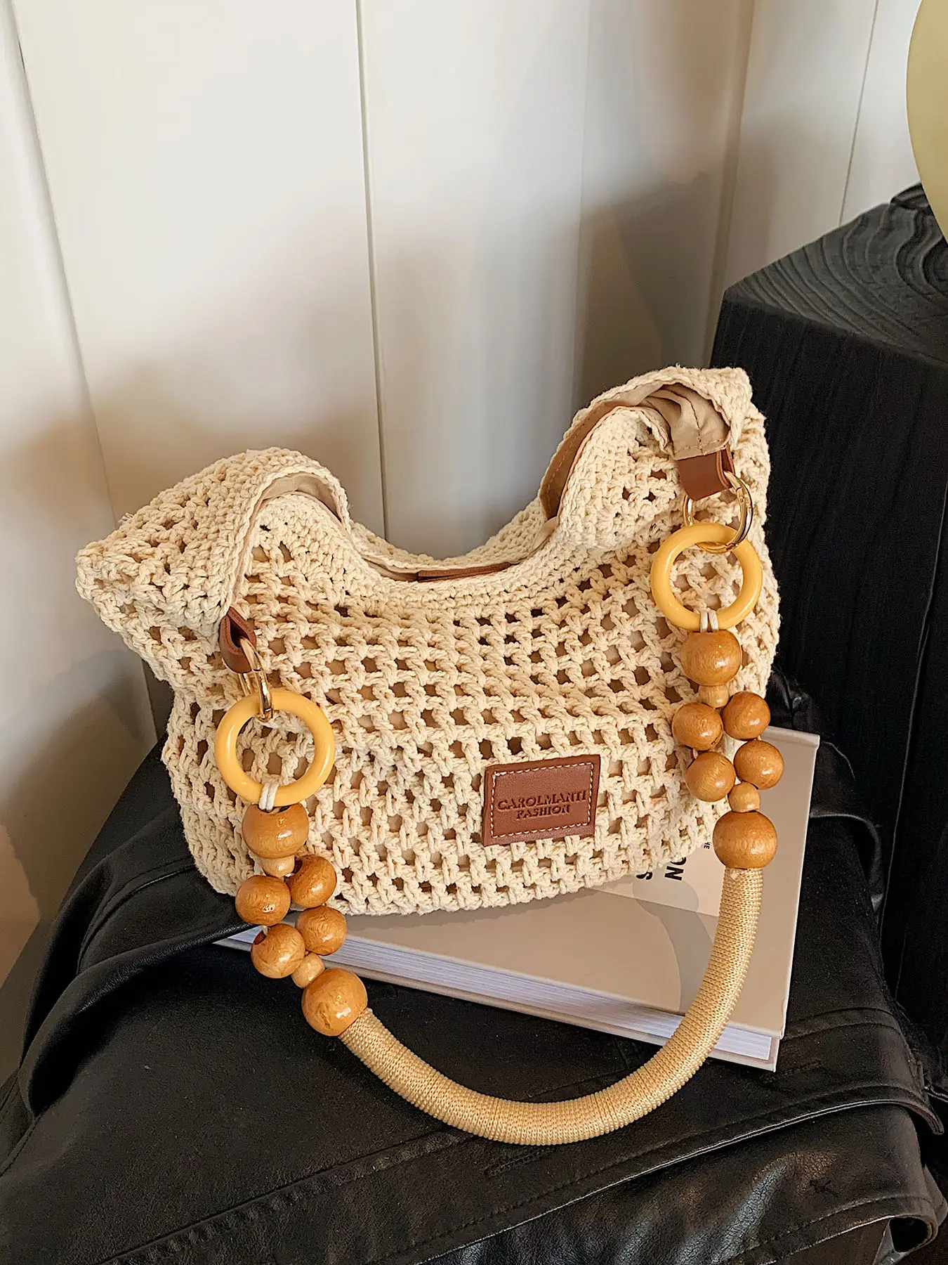 Personalized women's Casual Crossbody bag with stylish shoulder straps, versatile vacation bag suitable for shopping, summer, beach vacation, photography, Fashionable Bags, Crossbody Crochet Bags