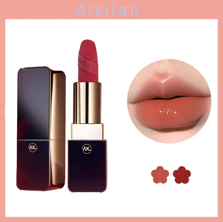 Aixilan  Stain Transfer-Proof Long-Lasting Moisturizing Liquid Lipsticks Plumping Not Easy To Fade Makeup Cosmetics lip stain peel lip tint lipsticks Flawless Lipgloss Color Changing Temperature Set Christmas Lipstick Gift Set with Balm