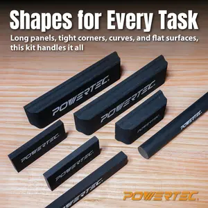 7pcs Eva Sanding Blocks Set, Versatile Heavy Duty Dry and Wet Use, Flexible Bodywork Sander for Woodworking and Car Repair, Polishing Kit