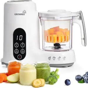 #SummerVibes Grownsy Baby Food Maker with Steam Basket, Auto Cooking Grinding & Sterilization for Healthy Homemade Baby Food, BPA-Free