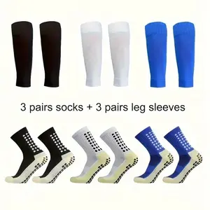 2/4/6 Counts Ultimate Comfortable Sports Socks - Super Breathable And Anti Slip Silicone Grip, Suitable For Football And Soccer - High-performance Outdoor Adventure Set