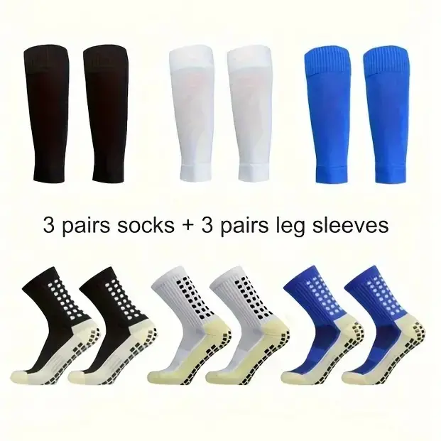 2/4/6 Counts Ultimate Comfortable Sports Socks - Super Breathable And Anti Slip Silicone Grip, Suitable For Football And Soccer - High-performance Out