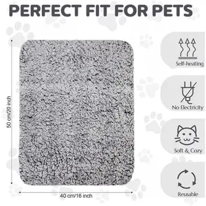 Cat Mat - Reflective Heating Technology, Suitable for Kittens and Senior Cats, Waterproof Lining, Non-slip Bottom, Machine Washable