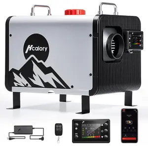 Hcalory 8KW 12V 24V Air Diesel Heater bluetooth Remote W/110V AC Adapter Caravan