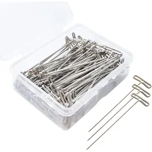 T-Pins, 50 Pack 2 Inch - T-Pins for Knitting, Wigs, Sewing & Office Wall