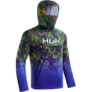 UV Protection Hoodie B37LHH2533110231-16 for Fishing Men Women Sizes S-5XL Chemical Fiber Blend Comfortable Outdoor Wear, All Over Print, Unisex Fit Vibrant Design