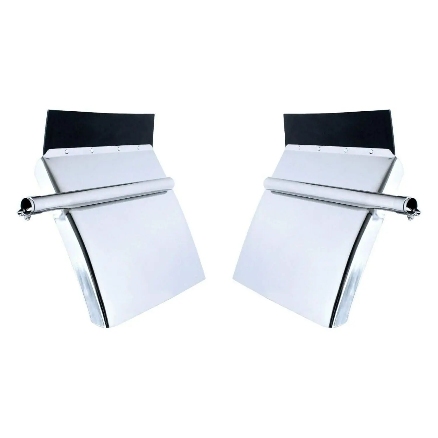 TORQUE Quarter Fenders for Semi Truck, 24" x 24" Stainless Steel, Tube Bracket and Mounting Hardware Included, Right Left, Stainless Steel Quarter Fender Kit Set (TRQF310)