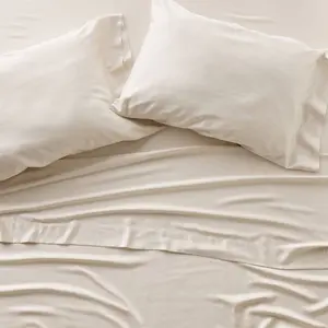 King 400 Thread Count Rayon from Bamboo Sheet Set Natural - Casaluna