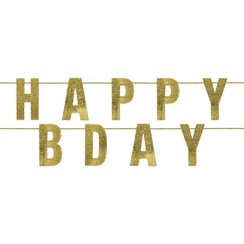 6ft Sparkling Celebration Sequin Happy Birthday Banner 1ct
