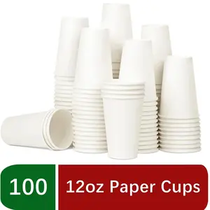 100-Pack 12oz Disposable Hot Cups – Must-Have for Coffee Lovers, Parties & Daily Use