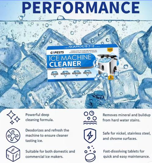 Ice Machine Cleaner Maker Descaler -  Clean Tablets Compatible with Frigidaire, Opal, GE Profile, Kitchenaid, Nickel Safe Scale Remover for Countertop, Nugget Ice Makers