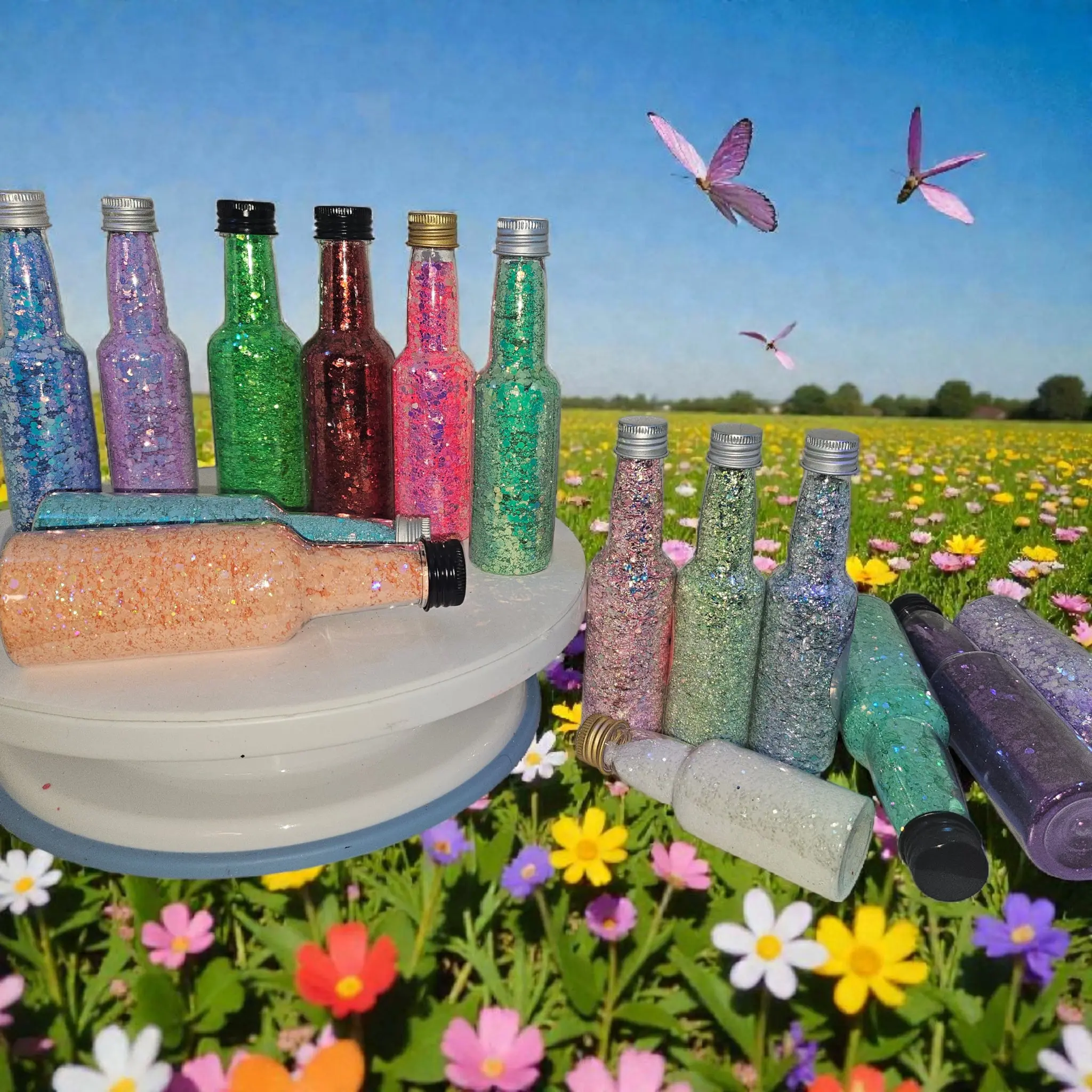 Chunky Holographic Glitter, 5oz Bottle with Illuminating Iridescent Flakes for Nail Art and Crafting Projects Diy Nails Art Home Nail Art