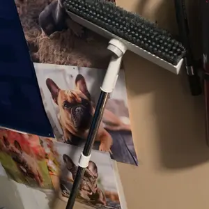 Floor Scrub Brush with Long Handle, cleaning brush,3 in 1 Scrape and Heavy-Duty Stiff Bristle Scrubber Brush for Cleaning Shower Bathroom, Patio, Garage, Kitchen, Wall and Deck,Christmas Gifts