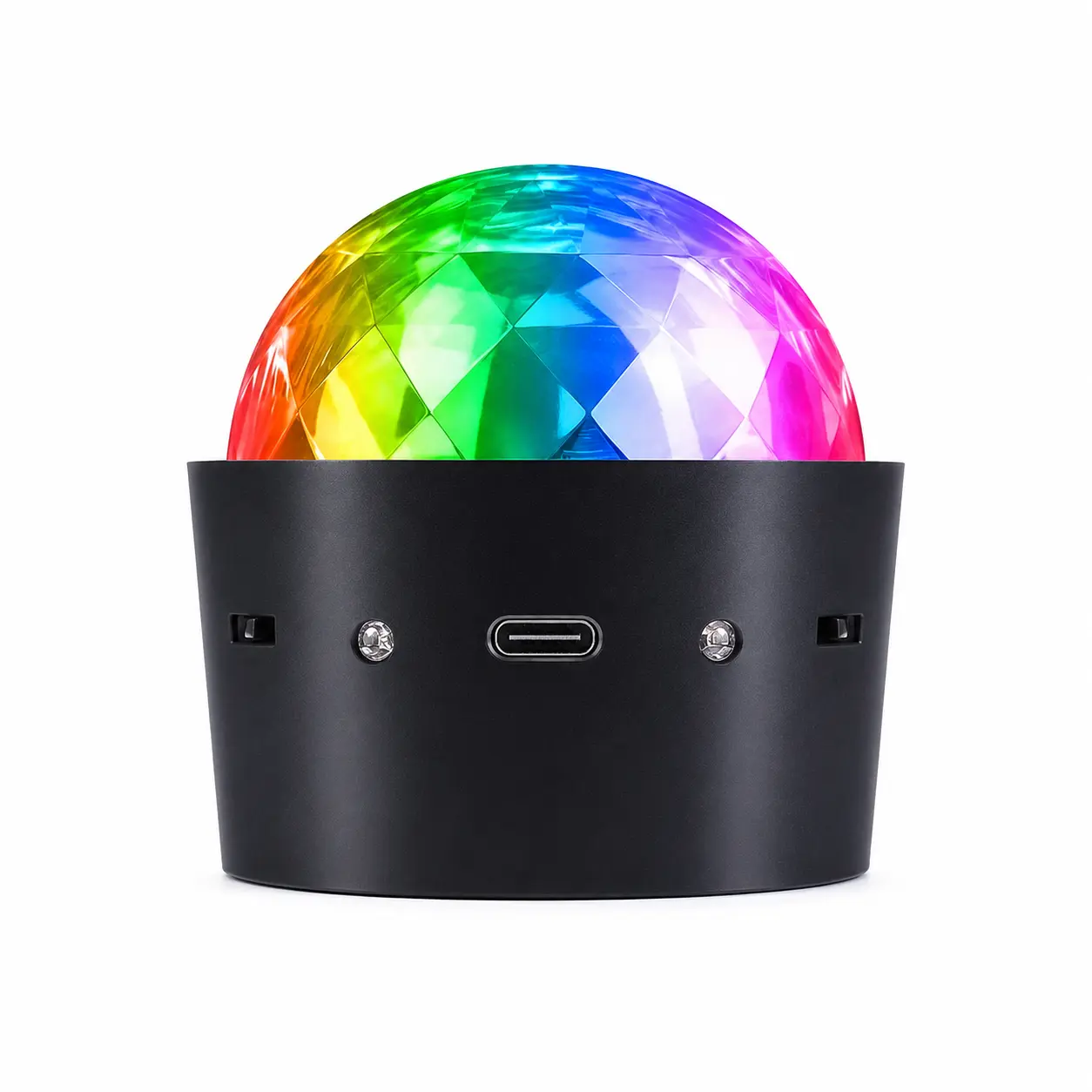 Mini Disco Light,  Sound Activated Multi-Color Battery Operated Disco Ball Light, Festival Party Light, Led Stage Light, Car Decoration Light (Portable Battery Powered) - [2-Pack]