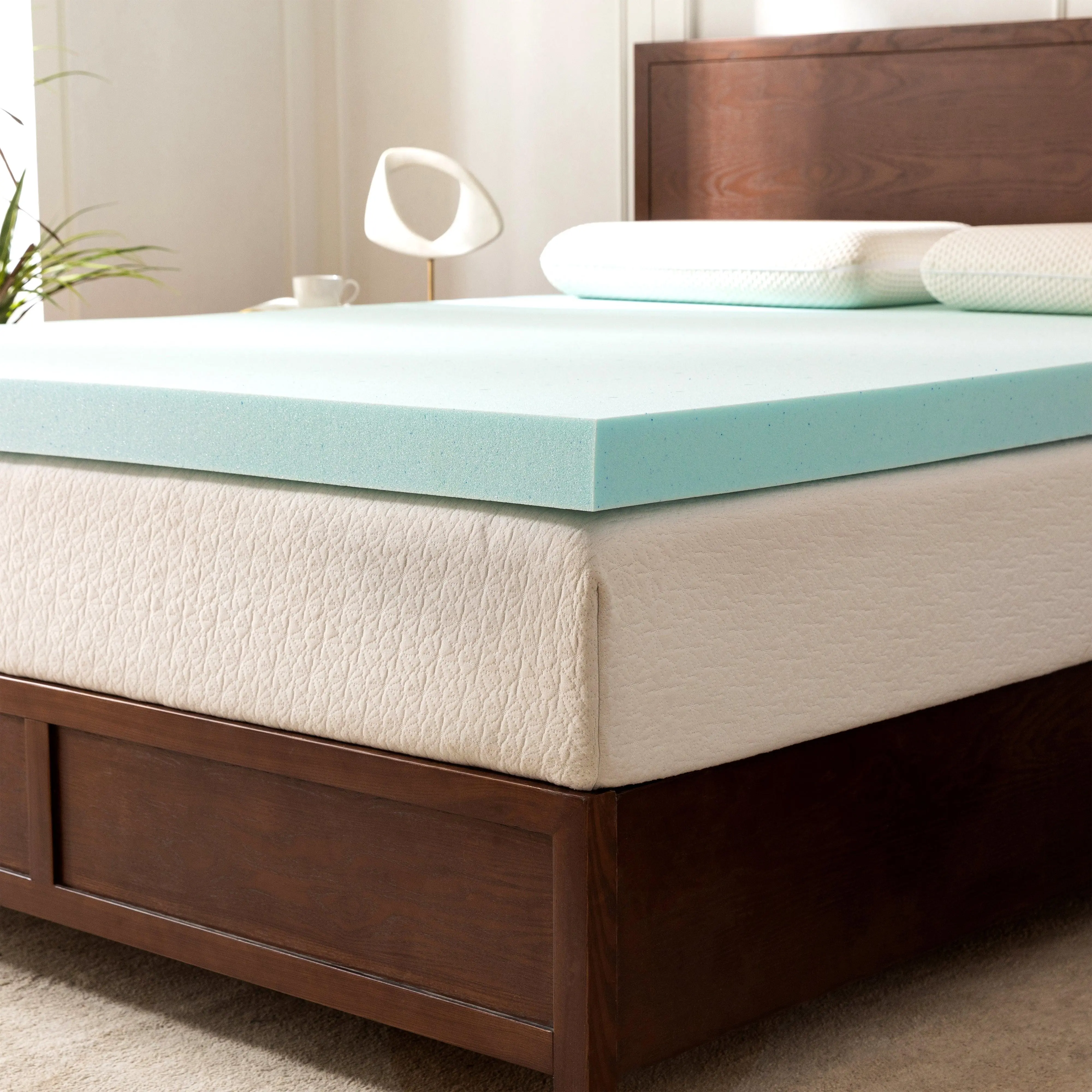 Elegant Comfort Cooling Gel-Infused Memory Foam Mattress Topper – CertiPUR-US Certified for Safe Comfort