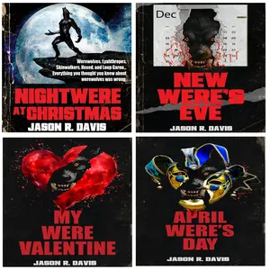 The NightWere 4 book pack - the first 4 books in the NightWere series. NightWere at Christmas, New Were's Eve, My Were Valentine, April Were's Day paperback book set