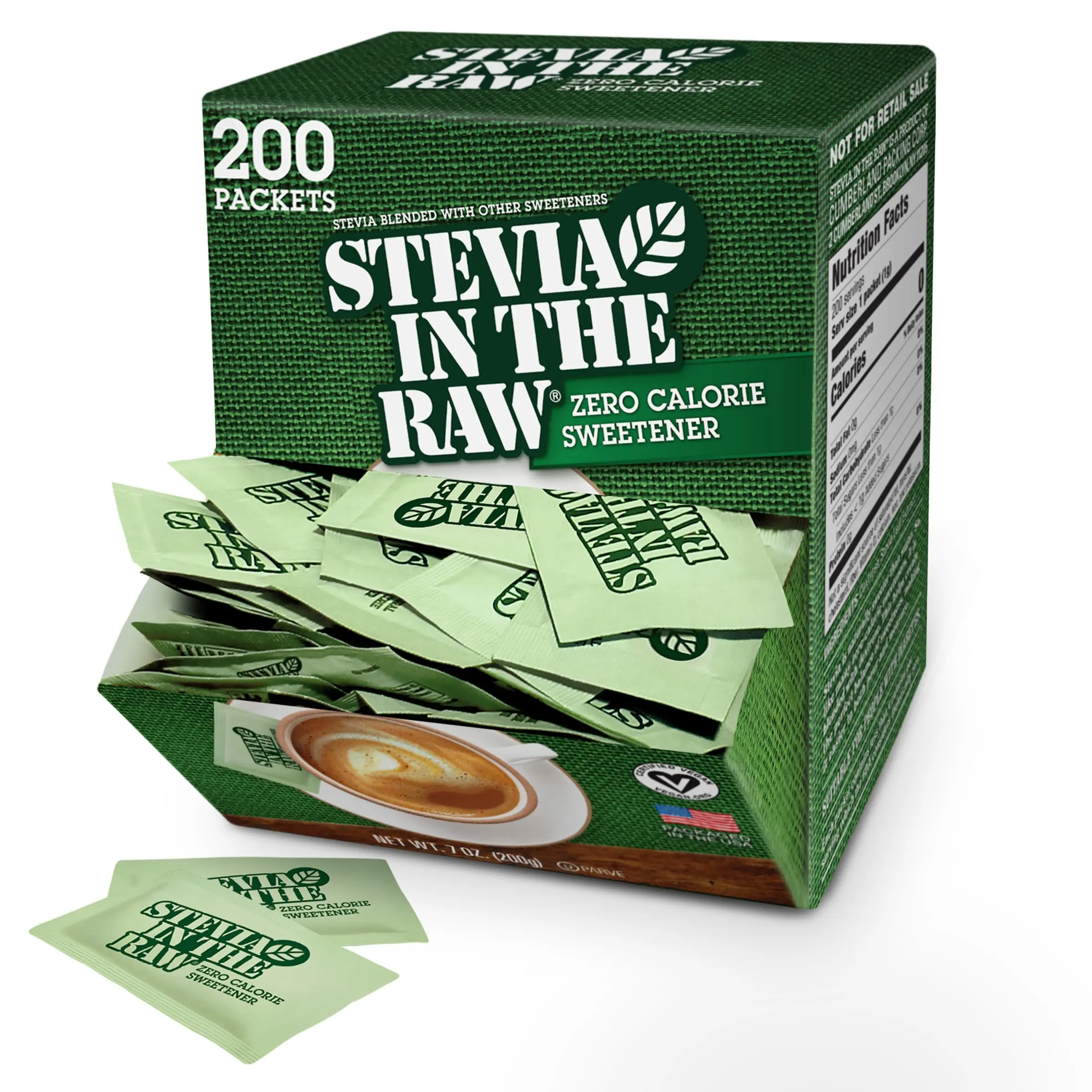 Stevia in the Raw Sweetener, .035oz Packet, 200/box