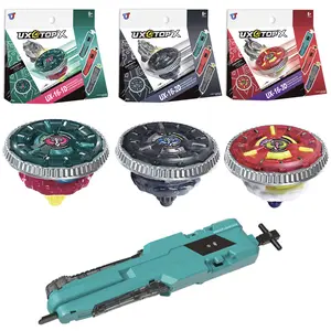 Bey UX-16 Clockmirage UX Gyro with Ripcord Launcher Set Anime Design Metal Spinning Top Boys Battling Toy Kids Children Birthday Gift