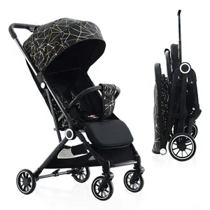 Lightweight  Baby Stroller – One-Second One-Hand Fold, Compact Travel Stroller with PU Wheels (6.35 kg)