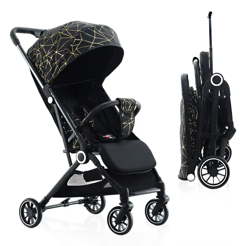 Lightweight  Baby Stroller – One-Second One-Hand Fold, Compact Travel Stroller with PU Wheels (6.35 kg)