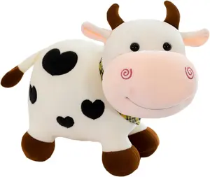 Cute Baby Cow Plush Toy – 9.84 Inch Kawaii Stuffed Animal for Kids, Soft White Cow Gift
