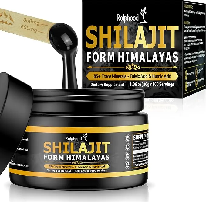 Himalayan Pure Shilajit Resin Daily Nutrition Supplement for Men & Women, 85+ Trace Minerals Natural Ingredients, Boosts Energy & Supports Immune System (30g)