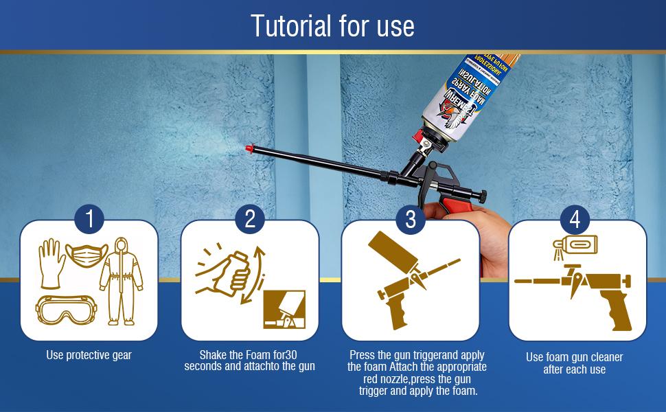 Spray Foam Insulation Kit 40 Sq.Ft,High Density Closed CellPolyurethane Wide Spray Foam Kit for Reduced EnergyBills,Easy DIY Use for Walls, Ceilings, Attics and Garage Doors