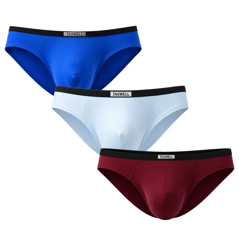 TAUWELL Men's Nylon Silky Smooth Fabric High-Stretch Stretchable Performance Low Rise Briefs (3/1 Pack), Lightweight Quick-Dry Underwear with 3D Support Pouch, Breathable Fit for Gym, Running, M, Daily Casual Styling.25101