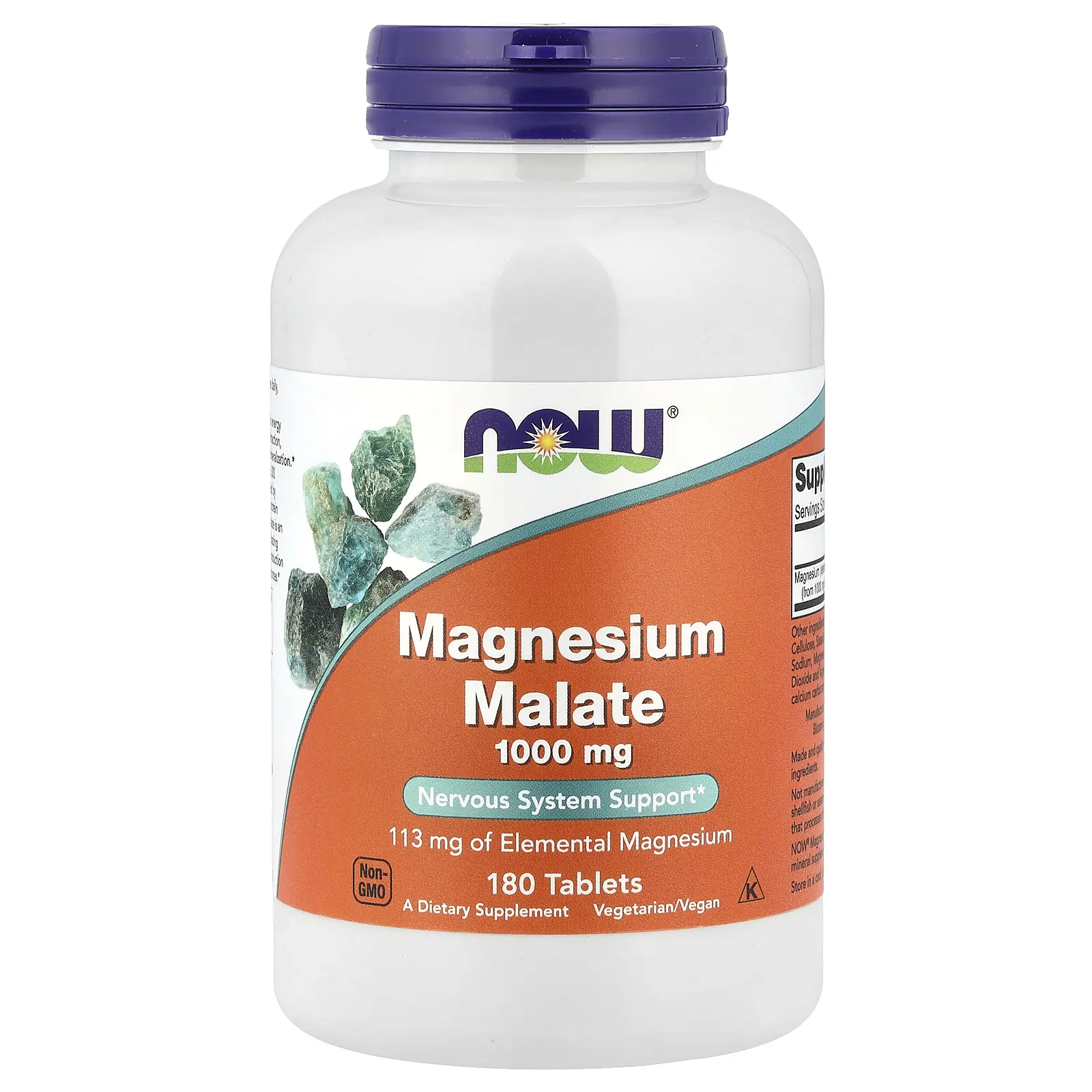 NOW Foods Magnesium Malate, 1,000 mg, 180 Tablets NOW Foods Magnesium Malate, 1,000 mg, 180 Tablets