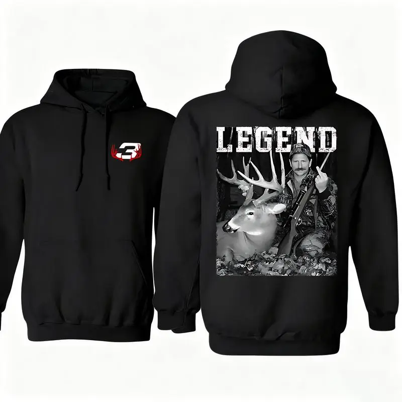 Dale Earnhardt graphic hoodie, racing middle finger graphic hoodie, hunting season vintage style unisex hoodie, unisex printed hoodie for racing and hunting enthusiasts, streetwear apparel. Soft Breathable Fashion