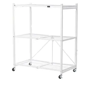 Origami 3-Tier Foldable Large Rack with Wheels