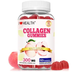 I Love Health Collagen Gummies with Biotin, Vitamin C & E – 300mg Collagen + 100mcg Biotin per Serving – Supports Hair, Skin & Nails – 60 Gummies (Fish-Derived) – Made in cGMP Facility, 3rd Party Tested