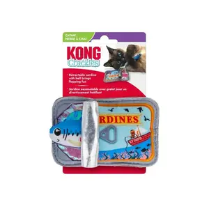 KONG Crackles Sardine Cat Toy for Pouncing Fun