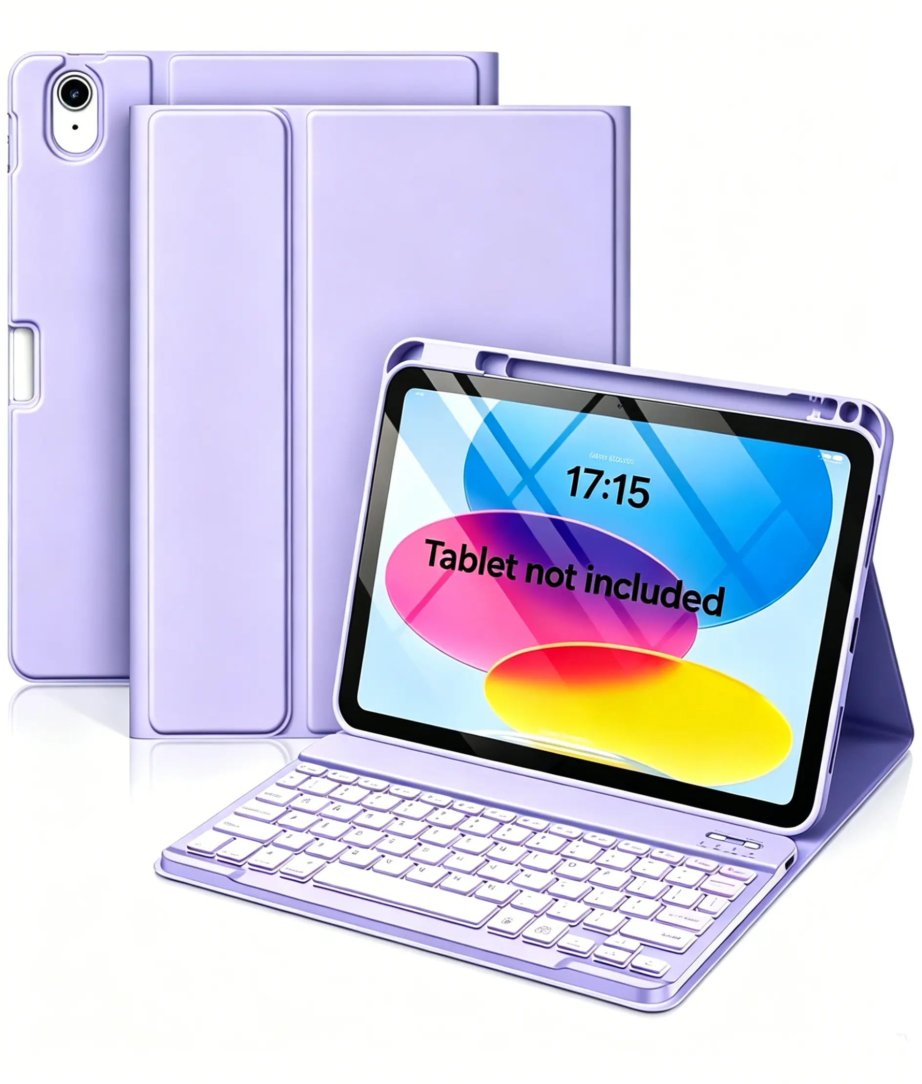 for iPad 11th 10th Generation Case with Keyboard - Backlit Wireless Detachable Folio Keyboard Cover with Pencil Holder for iPad 11-inch A16 2025 10th Gen 10.9 Inch 2022 (iPad not included)
