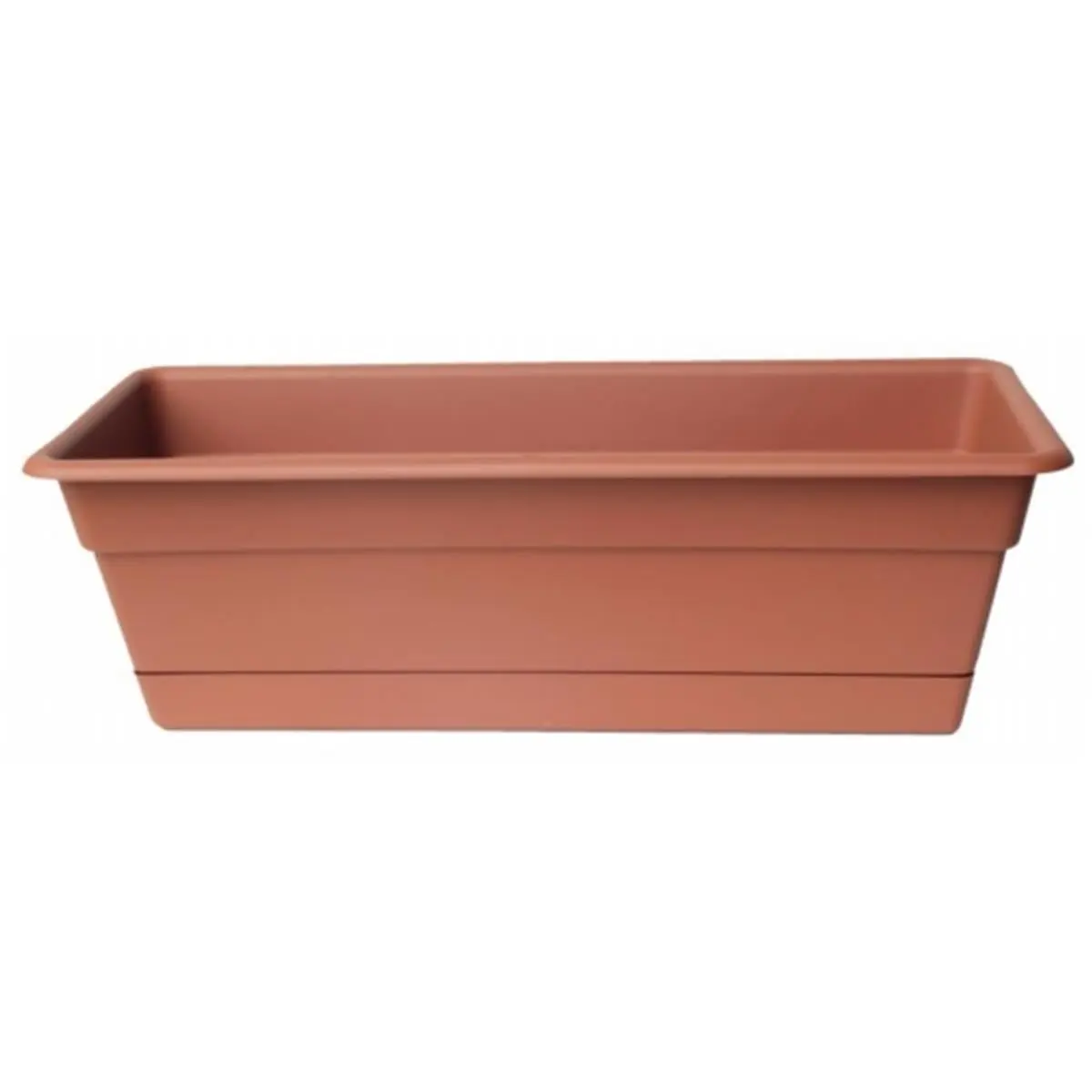 212 MAIN 18 in Classic Rectangular Dura Cotta Window Box Planter Pot, Outdoor Garden Planter, Model DCBT18-46, Outdoor Planters