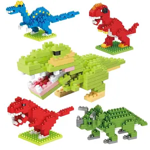 Mini Dinosaur Building Blocks Set, 5Pcs Nano Micro Bricks Dinosaur Model Kit, STEM Educational Toy for Kids, DIY Assembly Puzzle Gift for Boys & Girls