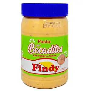 Findy Bocaditos Paste Ham Flavor Pasta 16 oz for Cuban Style Healthy Meal Prep Kits Sandwiches & Bocaditos - Dip Lunch
