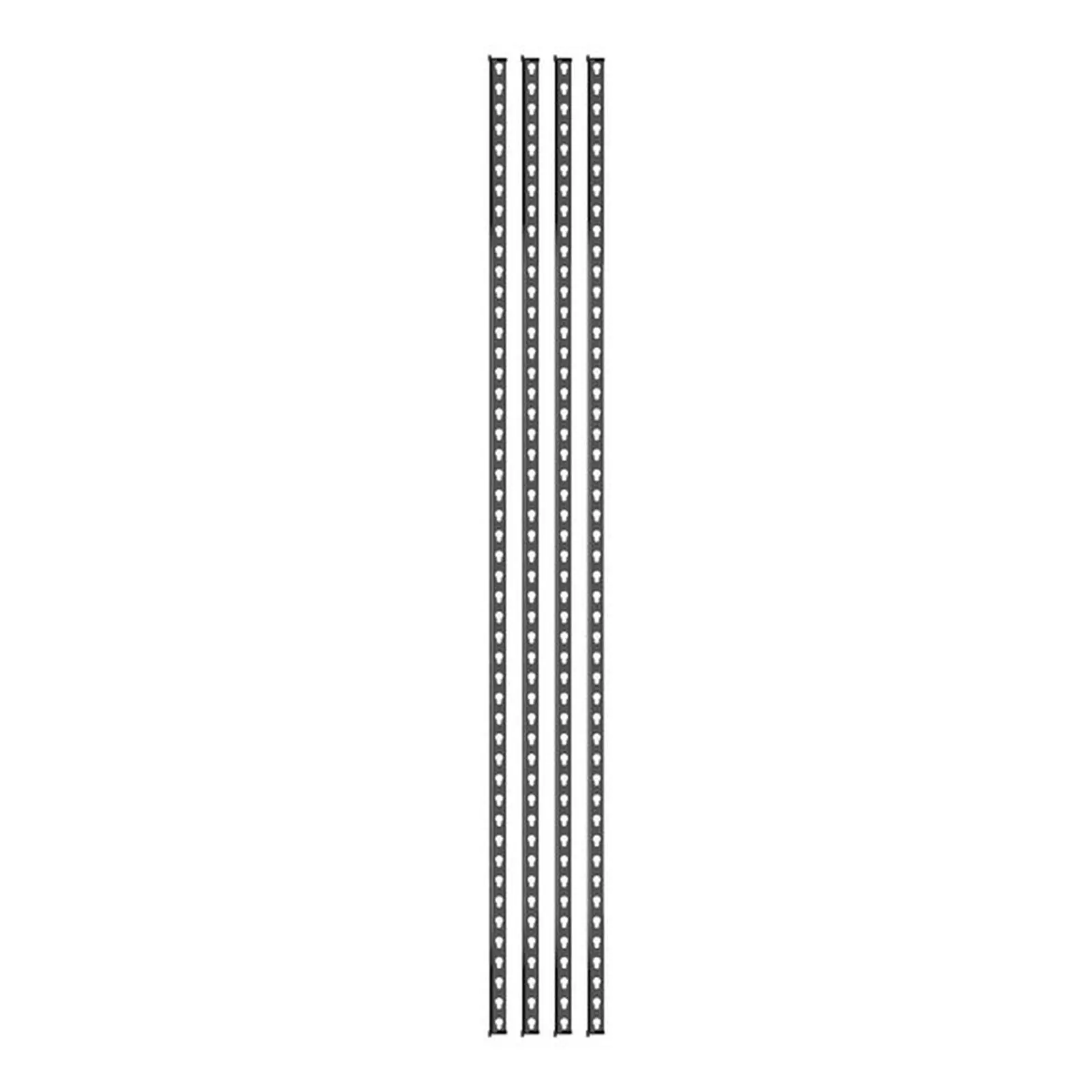 Lavex 18 x 48 Black Z- 4- Shelf Boltless Particle Board Shelving 72 Uprights WS-257b72bs