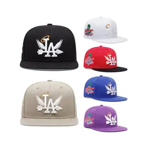 2026 Personalized New LA Wings Side Coconut Tree Embroidery, Custom Embroidered Hat, Trendy Street Hip Hop Hat Outdoor Sunshade Hat Baseball Hat Adjustable Flat Edge Hat Suitable for Men and Women Adjustable Snapback Cap