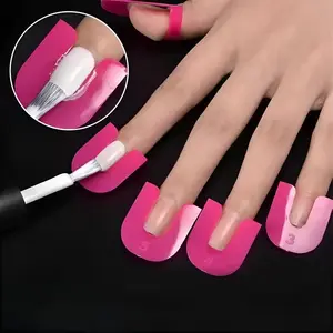 ✨ Reusable Nail Art Anti-Spill Guides｜Gel Nail Polish Anti-Spill Tool Kit｜Professional French Nail Guide Clips｜Beginner-Friendly Diy French Manicure Nail Painting Anti-Spill Tool, Easy to Use, Nail Art Tools