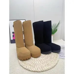 Fashionable Women's Fleece-Lined Snow Boots, Multiple Colors and Heights, Thick Anti-Slip Sole, Warm Inner Lining, Winter Casual Shoes