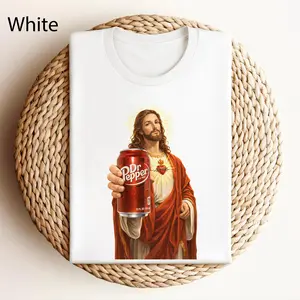 Funny Jesus x Dr Pepper Shirt, Christian Meme Graphic Tee, Retro Parody Drink Shirt, Faith Humor T-Shirt, Vintage Style Religious Tee, Aesthetic Funny Jesus Shirt, Unisex Meme Graphic Tee